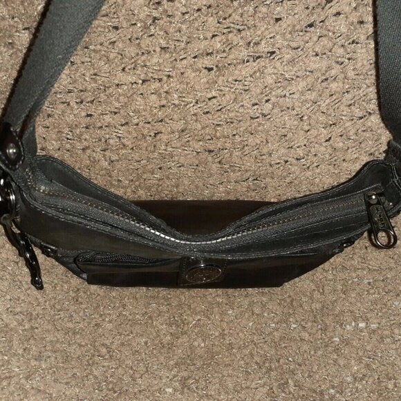 KIPLING-Black Coated Leah w/City Monkey-Messenger/Cross/Shoulderbag-Excellent - Picture 9 of 9